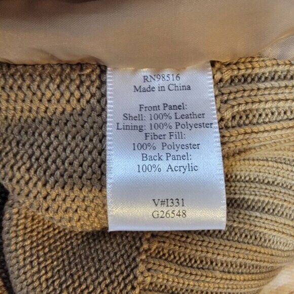 NWT Coldwater Creek Vest Size 1X Women's Leather and Knit Tan NEW - Picture 8 of 9